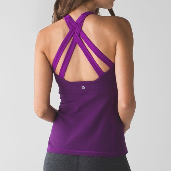 Tops - Lululemon Enhearten tank Wee Stripe Violet Black